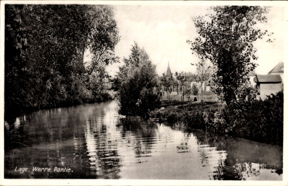 Ak Lage in Lippe, Werre