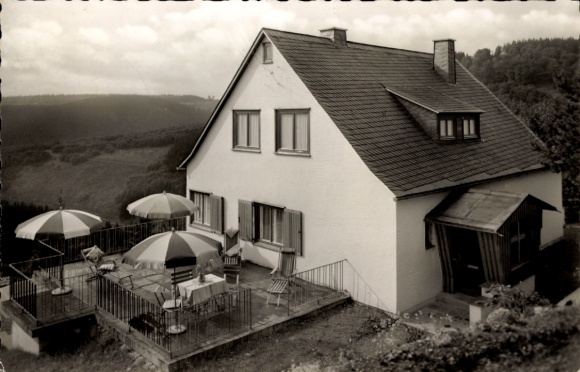 Postcard Altenfeld Winterberg, Private Pension Schau ins Land, L. Ernst