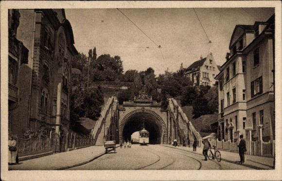 Ak Stuttgart in Württemberg, Schwabstraßentunnel
