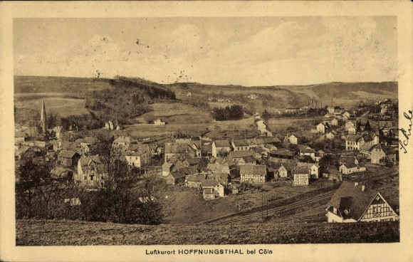 Postcard Hoffnungsthal Rösrath in the Rheinisch Bergischer Kreis, climatic health resort Hoffnungsthal, rural landscapes