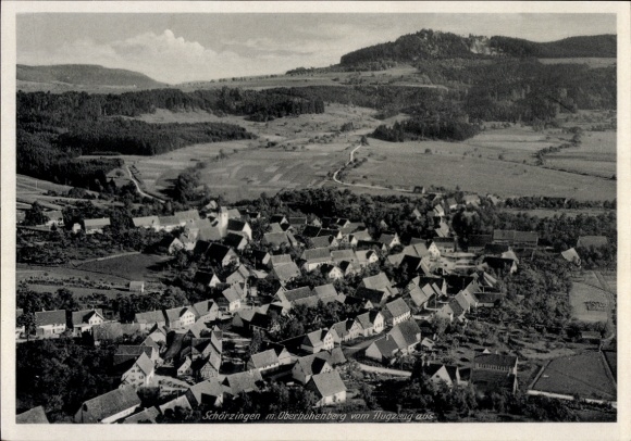 Postcard Schörzingen Schömberg in the Zollernalbkreis, aerial photograph