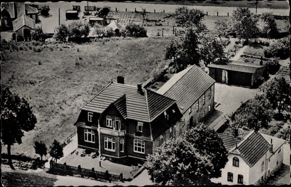 Ak Rickling in Holstein, recreatiecentrum Altes Brüderhaus, luchtfoto