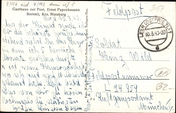 PC Borstel Lower Saxony, Reich Labor Service Camp, RAD