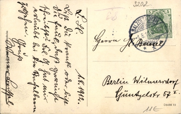Postcard Bad Salzdetfurth in Lower Saxony, children's hospital, railway line