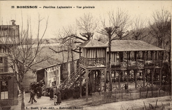 PC Robinson Hauts de Seine, Pavillon Lafontaine, Vue générale, architecture, trees, empty seats