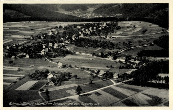 Postcard Rotensol Bad Herrenalb in the Black Forest, aerial photograph