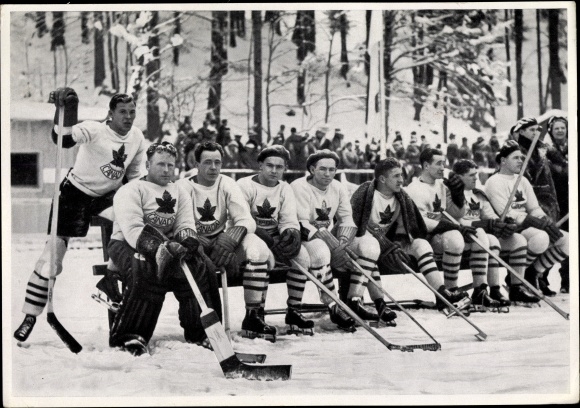 Collective picture Olympics 1936, Canadian ice hockey team