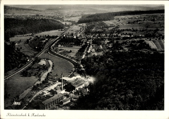 Postcard Kleinsteinbach Pfinztal am Kraichgau, aerial photograph
