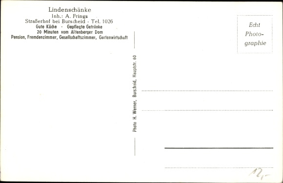 Ak Straßerhof Morsbach in de wijk Oberberg, Inn Lindenschänke