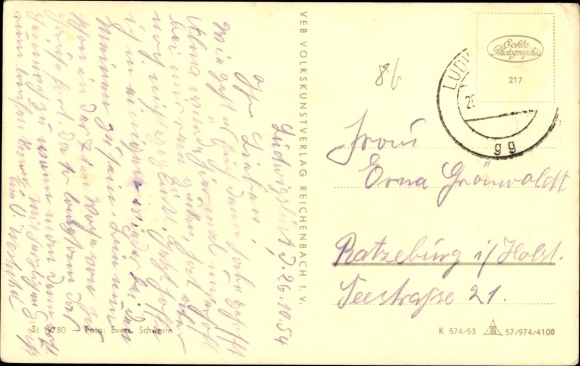 Postcard Ludwigslust in Mecklenburg, Ernst Thälmann Strasse