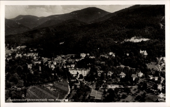 Ak Badenweiler im Schwarzwald, Fliegeraufnahme