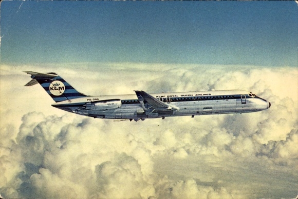 Postcard passenger aircraft, DC-9-30, KLM