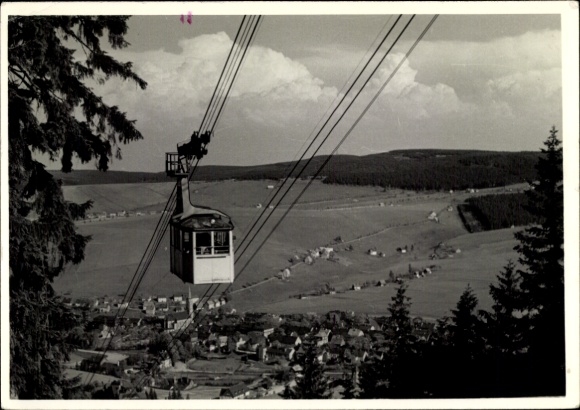 Ak Oberwiesenthal im Erzgebirge, Seilbahn