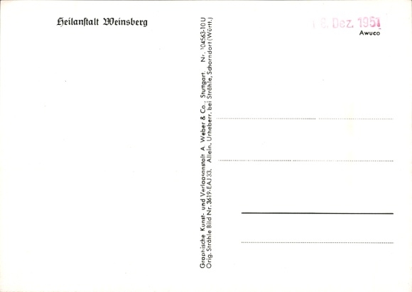 Postcard Weinsberg in the Heilbronn district, aerial photograph