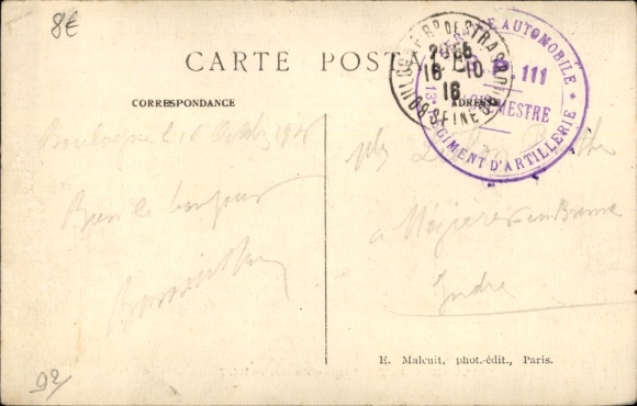 Postcard Billancourt Hauts de Seine, Statue de Renault