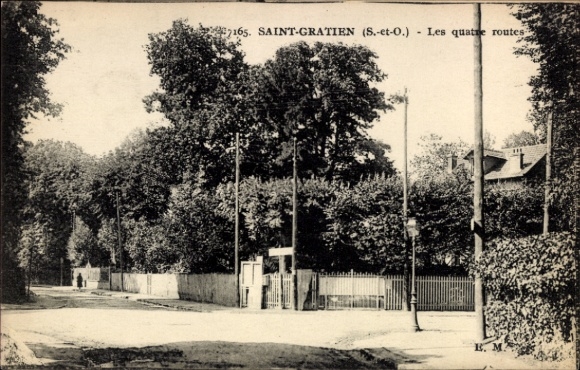 Ak Saint Gratien Val d’Oise, Les quatre routes
