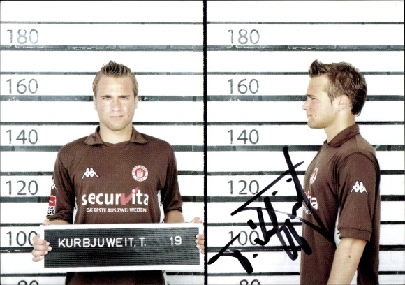 Autogrammkarte Fußballer Tobias Kurbjuweit, FC St. Pauli, Autogramm