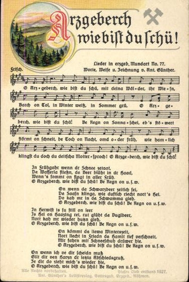 30 individual song cards, Anton Günther