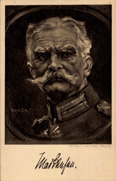Artist PC Bauer, Karl, Field Marshal August von Mackensen, portrait