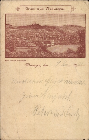 Precursor Chromo-Litho Wasungen in the Thuringian Forest, general view