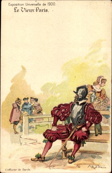 Artysta lito Robida, A., Exposition Universelle de 1900, L'officier de Garde