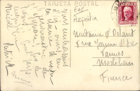 Postcard Loyola Baskenland Spanien, View with the Station