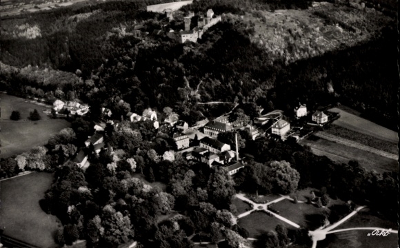 Postcard Bad Neustadt an der Saale Lower Franconia, Salzburg Castle, aerial photograph