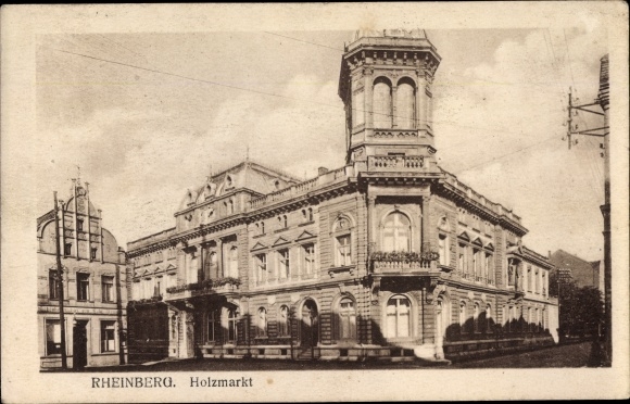 Ak Rheinberg am Niederrhein, Holzmarkt