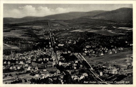 Postcard Bad Soden am Taunus Hessen, aerial photograph