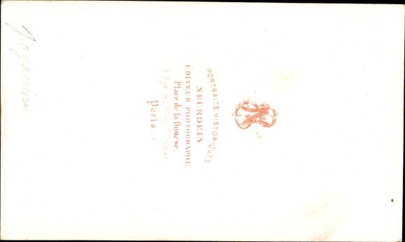 Carte de visite violinist and composer Niccolò Paganini