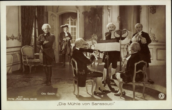 Postcard Actor Otto Gebühren, The Mill of Sanssouci, Musician, Ross Verlag 51 2