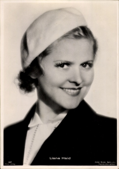 Ak Schauspielerin Liane Haid, Baskenmütze, Portrait, Ross Verlag 687
