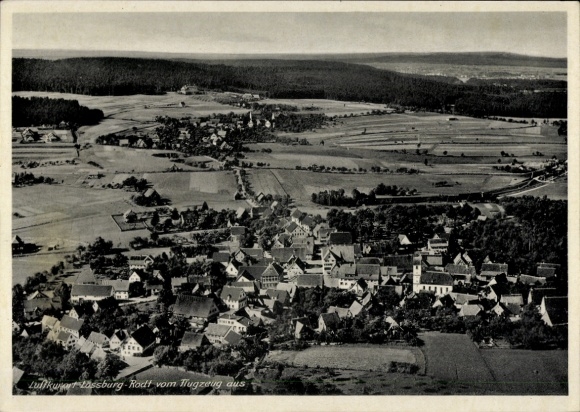 Ak Rodt Loßburg im Schwarzwald, Fliegeraufnahme