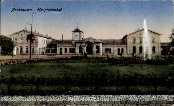 Ak Nordhausen am Harz, Hauptbahnhof