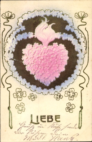 Embossed PC allegory, love, heart