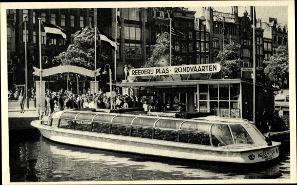 KP Amsterdam Holandia Północna Holandia, Reederij Plas, Damrak, Panoramaboot