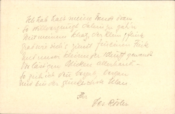 Artist Postcard Rösler, Couple and Umbrella