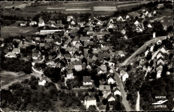 Postcard Eiershausen Eschenburg in Hessen, general view, aerial photograph