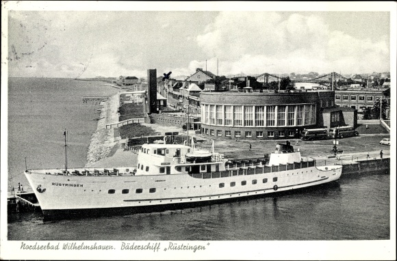 PC Wilhelmshaven in Lower Saxony, bathing ship Rüstringen, shipping company Jade-Seebadedienst
