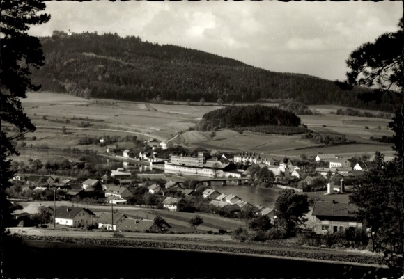 Postcard Lindberg Bavarian Forest Lower Bavaria, beautiful landscape, quiet surroundings, houses, river, whale