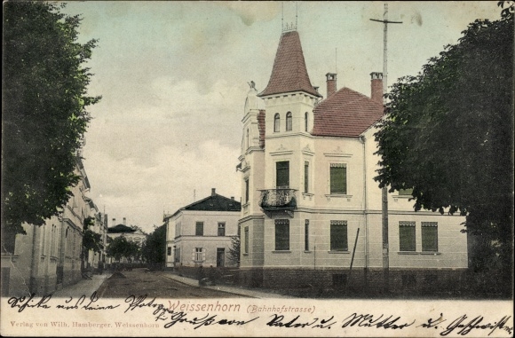 Ak Weißenhorn Schwaben, Bahnhofstraße, Villa