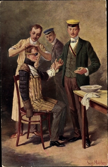 Studentika artist PC Mühlberg, Georg, removal after the mensur