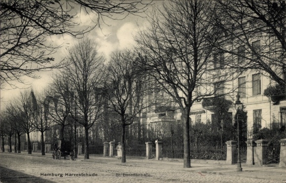 Postcard Hamburg Eimsbüttel Harvestehude, St. Benediktstraße