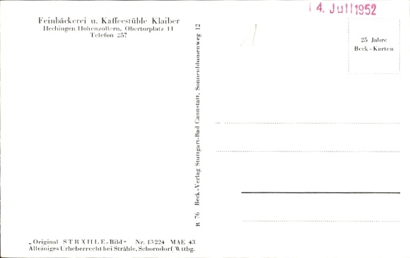 Postcard Hechingen in Zollernalbkreis, Hohenzollern Castle, Klaiber Coffee House, aerial photograph