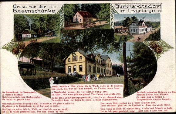 Poem PC Burkhardtsdorf in the Ore Mountains, inn Besenschänke