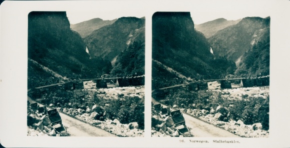 Stereo photo Norway, landscape, mountains