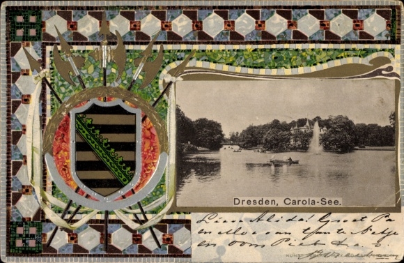 Embossed passepartout PC Dresden Strehlen, Carola-See