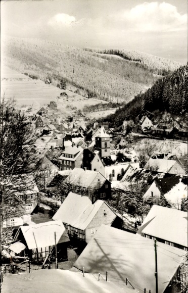 Postcard Willingen in the Upland Waldeck Hesse, general view, winter