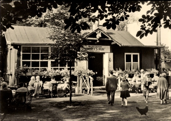 Ak Berlin Köpenick Grünau, Waldrestaurant Honffs Ruh, Gertrud Kurel