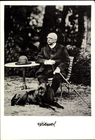 Ak Otto von Bismarck, Herzog zu Lauenburg, Bundeskanzler, Reichshund